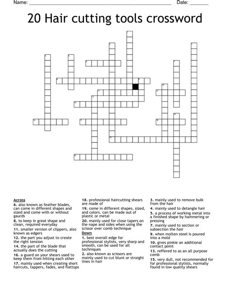 cutting tool crossword